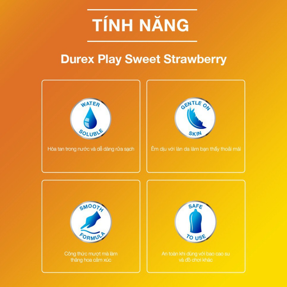 Gel bôi trơn tạo độ ẩm tự nhiên hương dâu Durex Saucy Strawberry 100ml CHÍNH HÃNG BCS LỬA YÊU