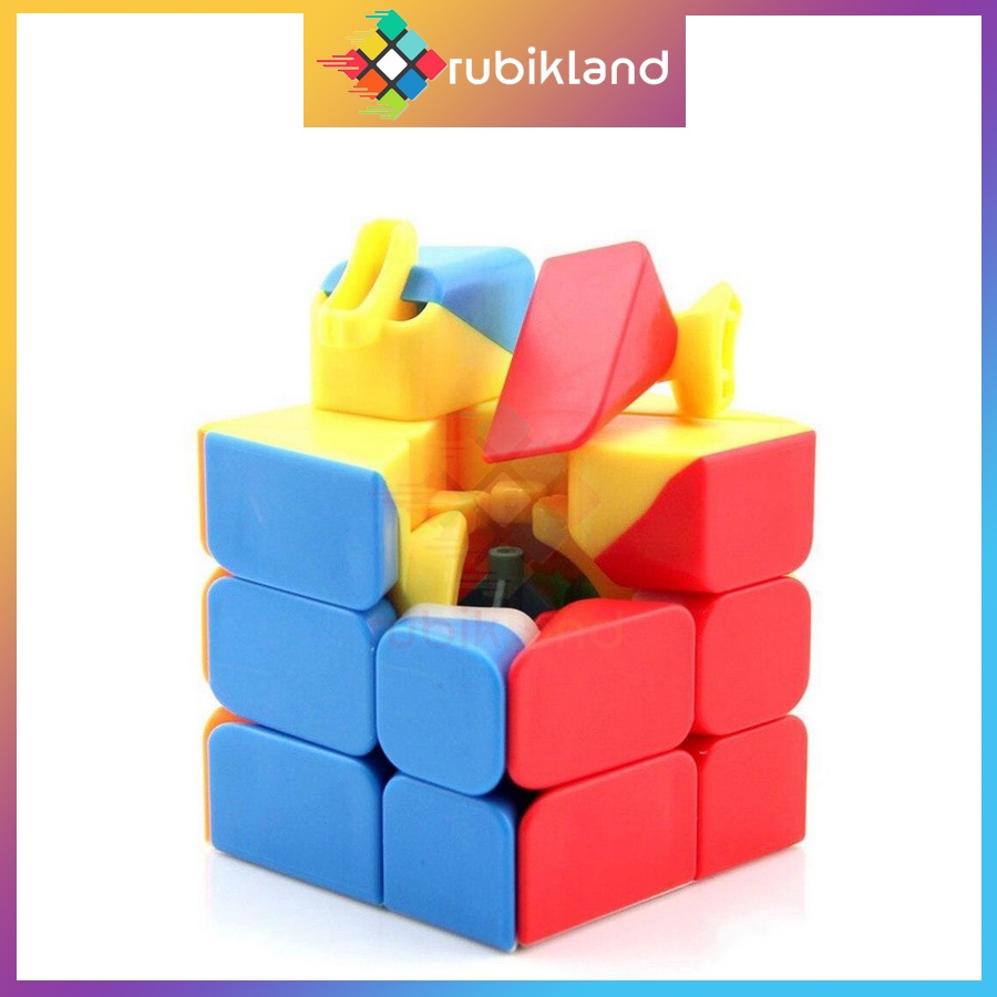 Rubik MoYu Windmill Cube Stickerless MeiLong Cối Xoay Gió Rubic Stickerless Biến Thể Không Viền Đồ Chơi Trí Tuệ