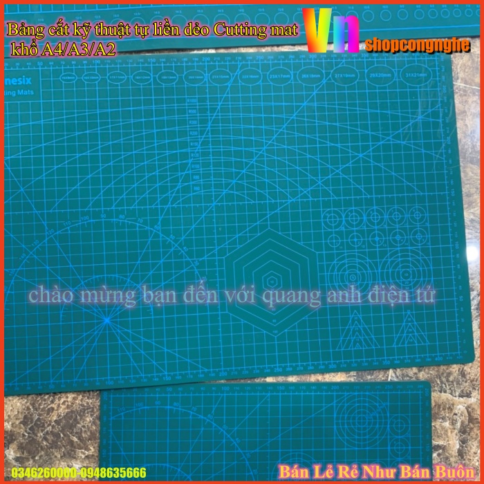 Bảng cắt kỹ thuật tự liền dẻo Cutting mat khổ A4/A3/A2