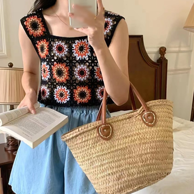 Áo Croptop Sát Nách Phong Cách Boho Pháp Thời Trang Cho Nữ