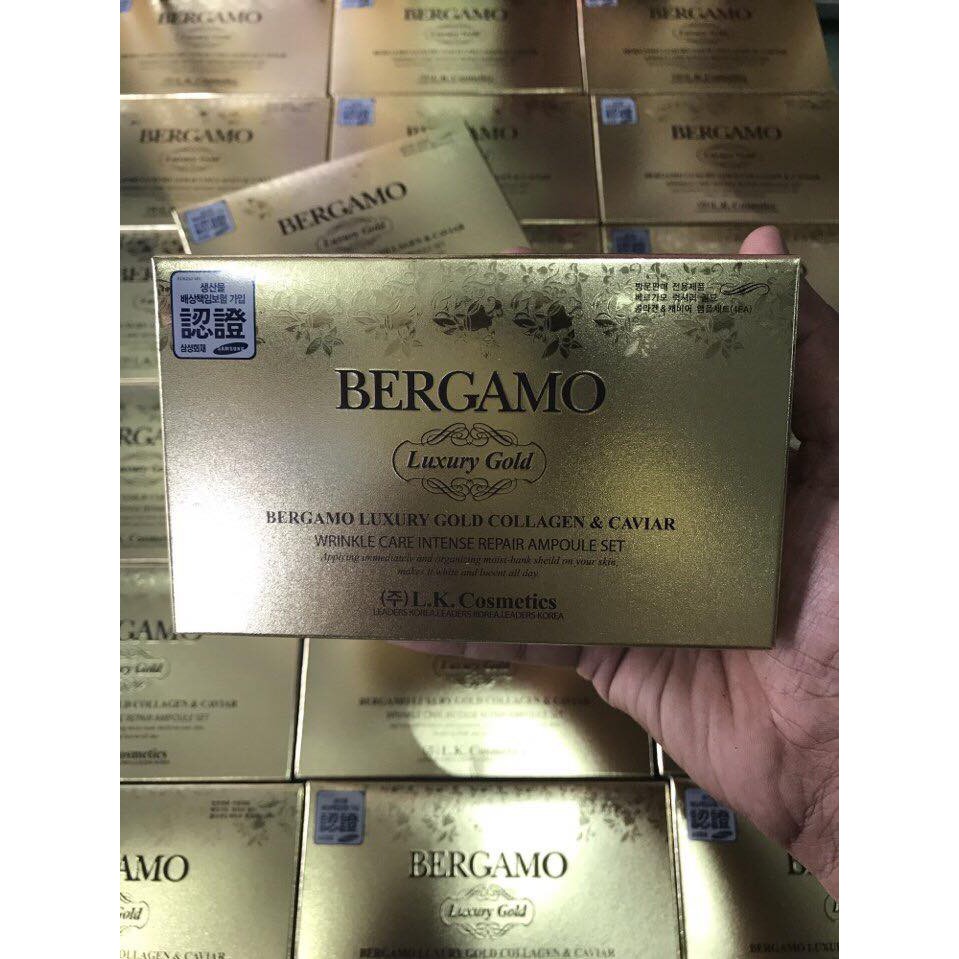 Serum Bergamo Luxury Gold Collagen – Căng da sáng mịn