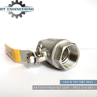 Van Bi Inox 304 (Tay Gạt Nối Ren ) | DN50 (Phi 60mm) [VATTUKYTHUATQT.COM]