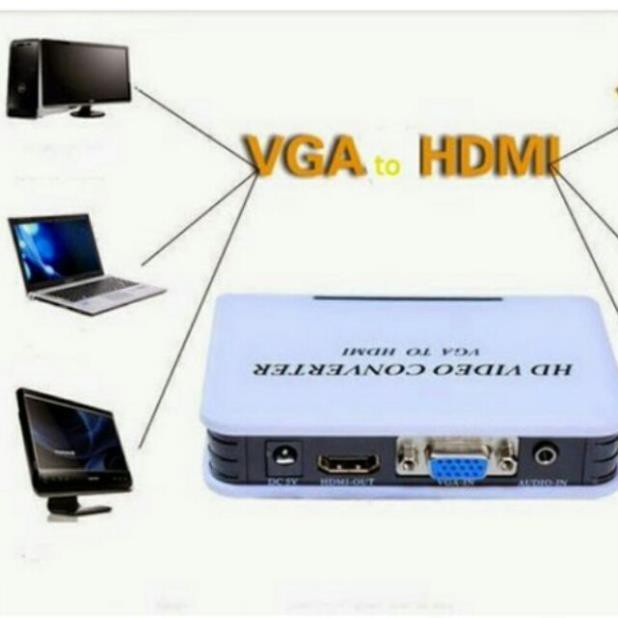 [ Free_Ship ] Box chuyển VGA ra HDMI full HD