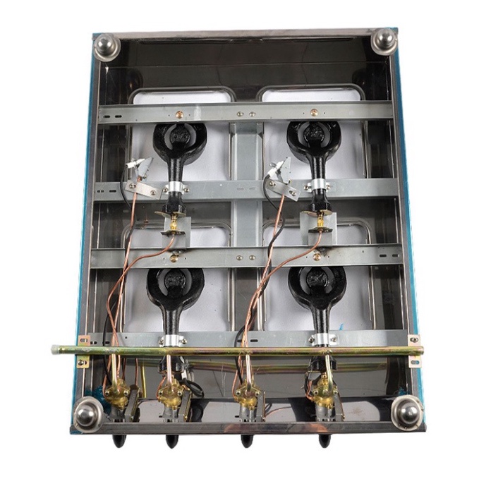 Bếp gas 4 lò chuyên dùng nấu mỳ cay, bánh xèo, cơm niêu - Bếp ga 4 họng, 4 cửa