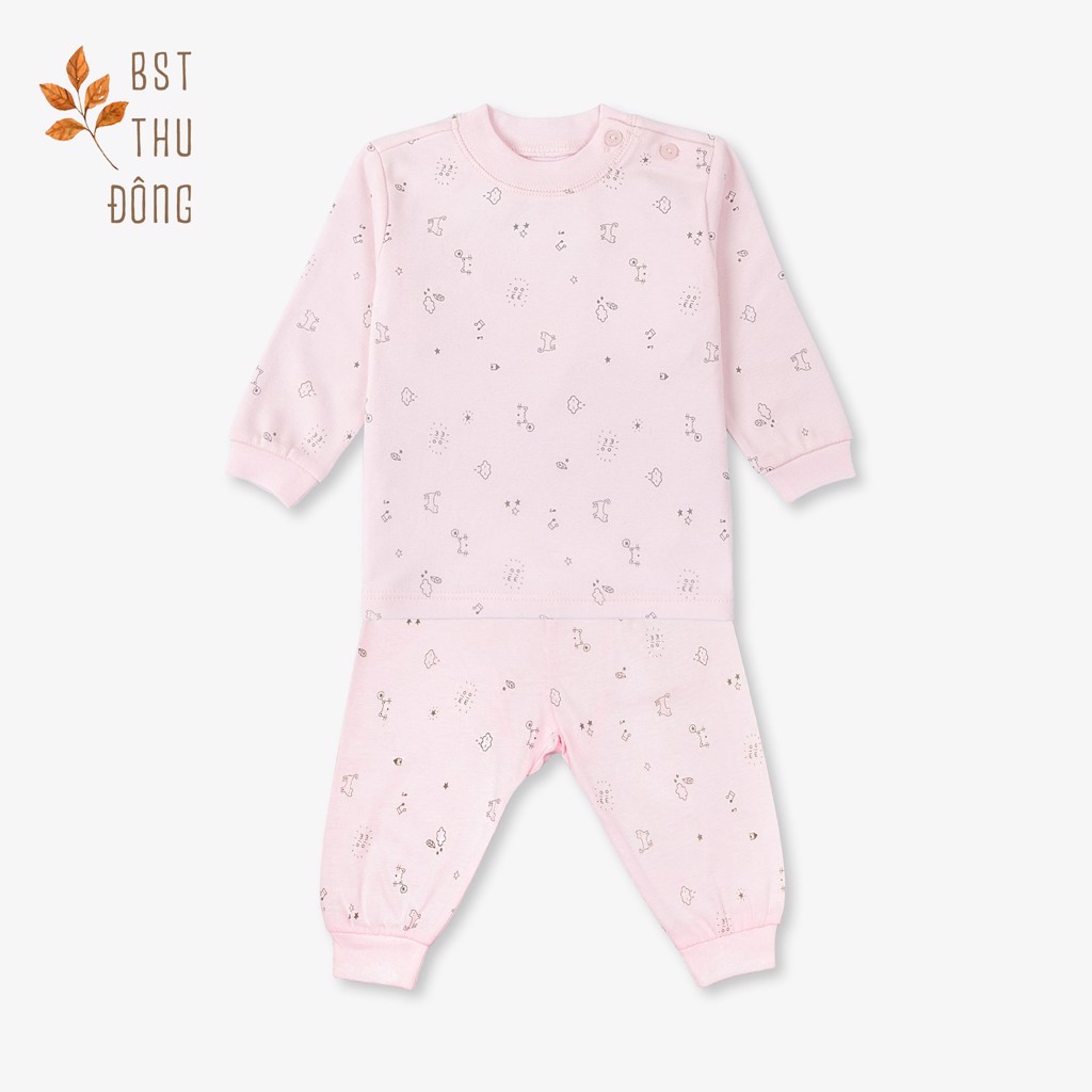 [MIO DÀY] Bộ quần áo Miomio dài tay cài vai dày 100% cotton