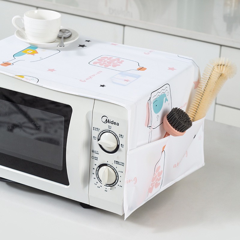 Tấm Phủ Lò Vi Sóng Che Bụi, Chống Thấm Nước, Dễ Lau Chùi, Có Ngăn Đựng Đồ Hai Bên Sườn Tiện Ích 88311 SIÊU THỊ 88