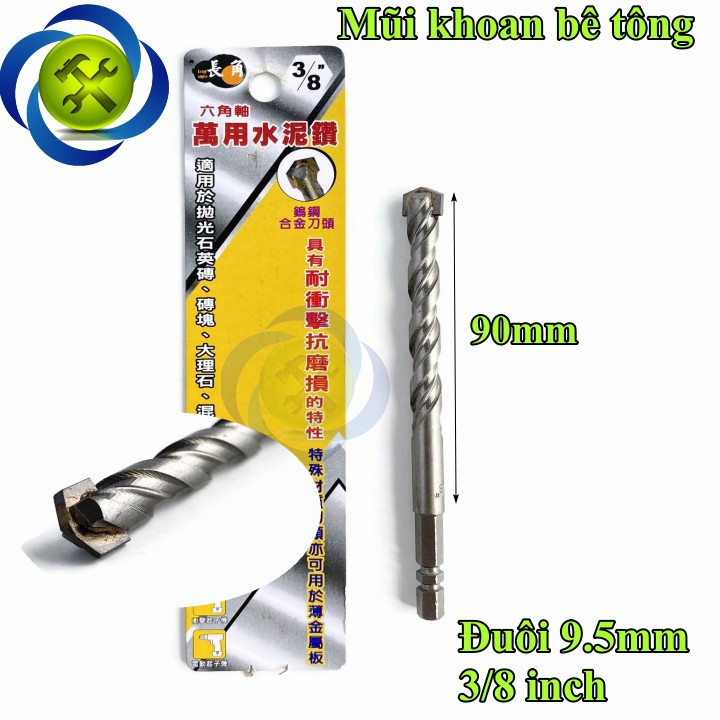 Mũi khoan bê tông đuôi lục giác 9.5mm 3/8 inch LA0024