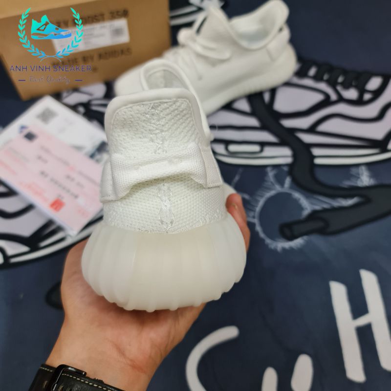 Giày yeezy 350 v2 trắng thể thao đi chạy bộ nam nữ sneaker yz 350v2 white đế boost êm siêu nhẹ cao cấp