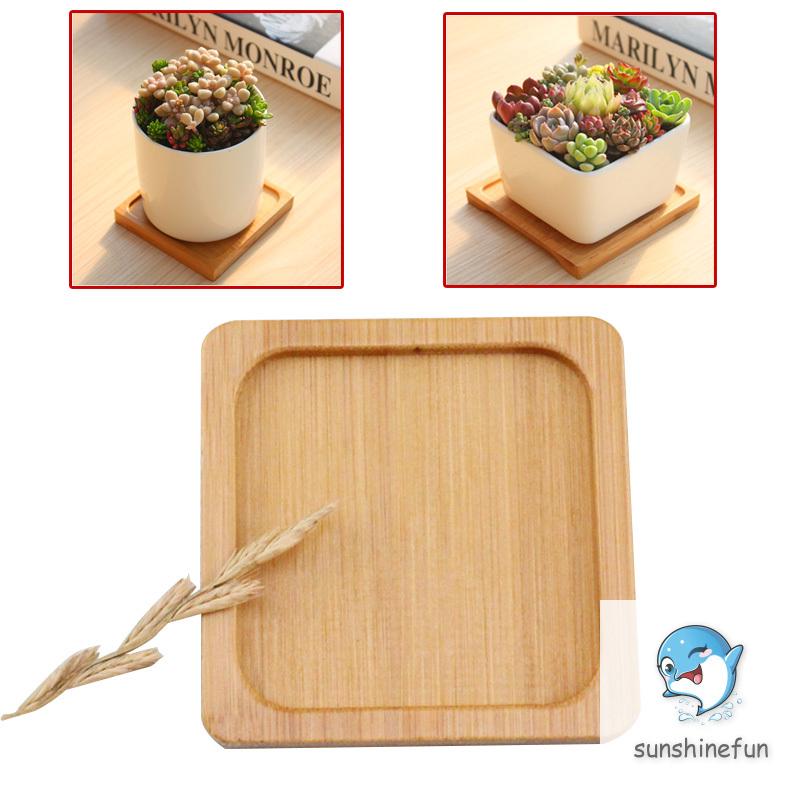 Khay gỗ lót chậu cây tiện dụng