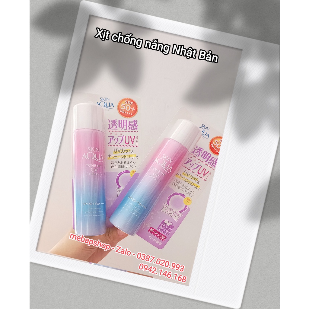 Xịt Chống Nắng Rohto Skin Aqua Tone UP Spray SPF50