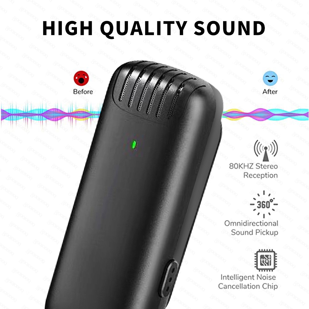 Micro Không Dây Lavalier Có Cổng Sạc Cho iPhone Android Camera Notebook Live