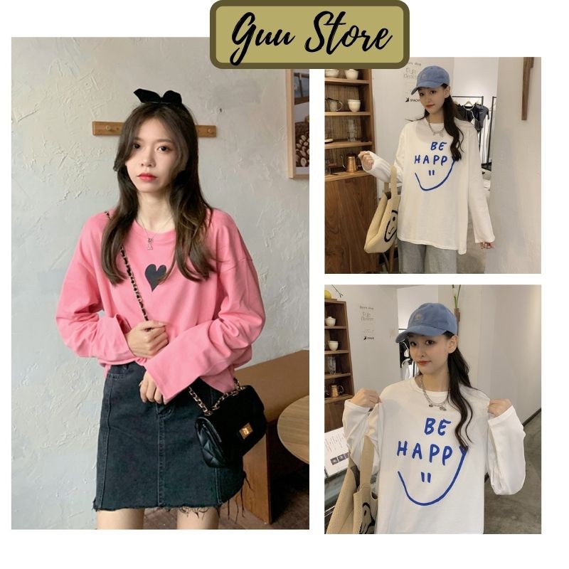 Áo Thun Tay Dài Dáng Rộng Mỏng Dáng Unisex Phong Cách Hàn Quốc Siêu Xinh ATDT01