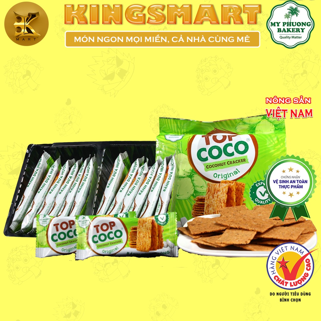 Bánh Dừa Nướng Vị Nguyên Bản 170g MỸ PHƯƠNG Thơm Ngon Giòn Rụm