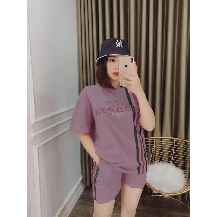 NEW Set bộ đùi phối viền THIÊU CHỮ siêu dễ thương co giãn mặc thoải mái khi duy chuyển,vận động (có size 3xl 75kg)