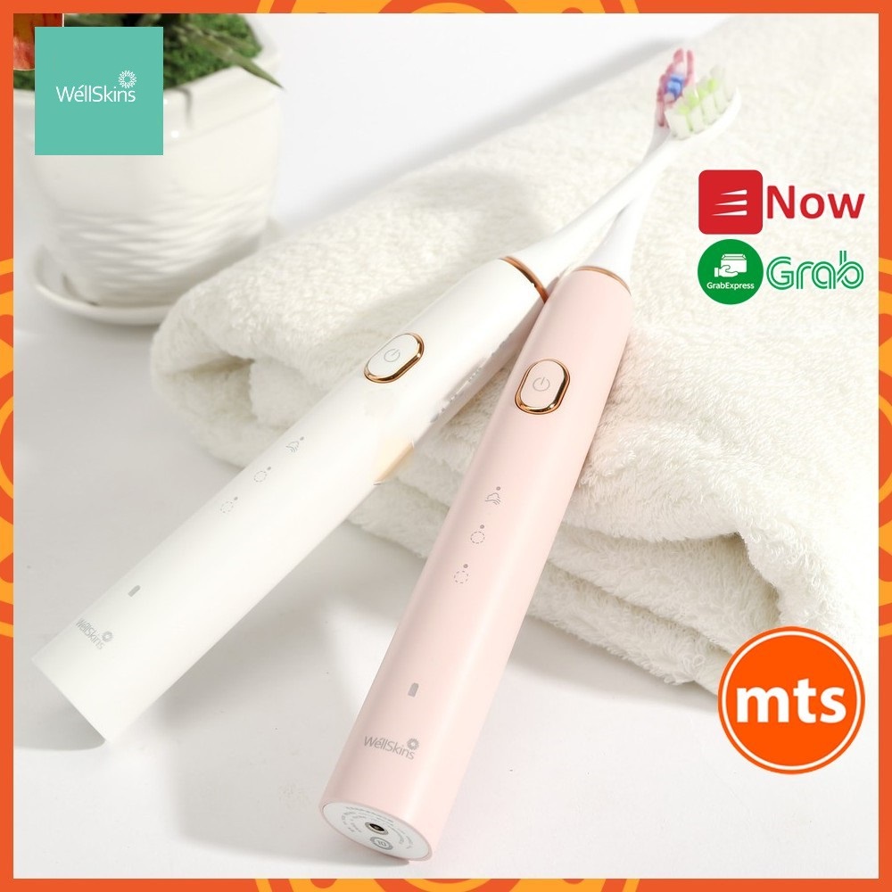 Bàn chải điện WéllSkins WX-YS200 Hồng / WX-YS100 Trắng chính hãng - Minh Tín Shop