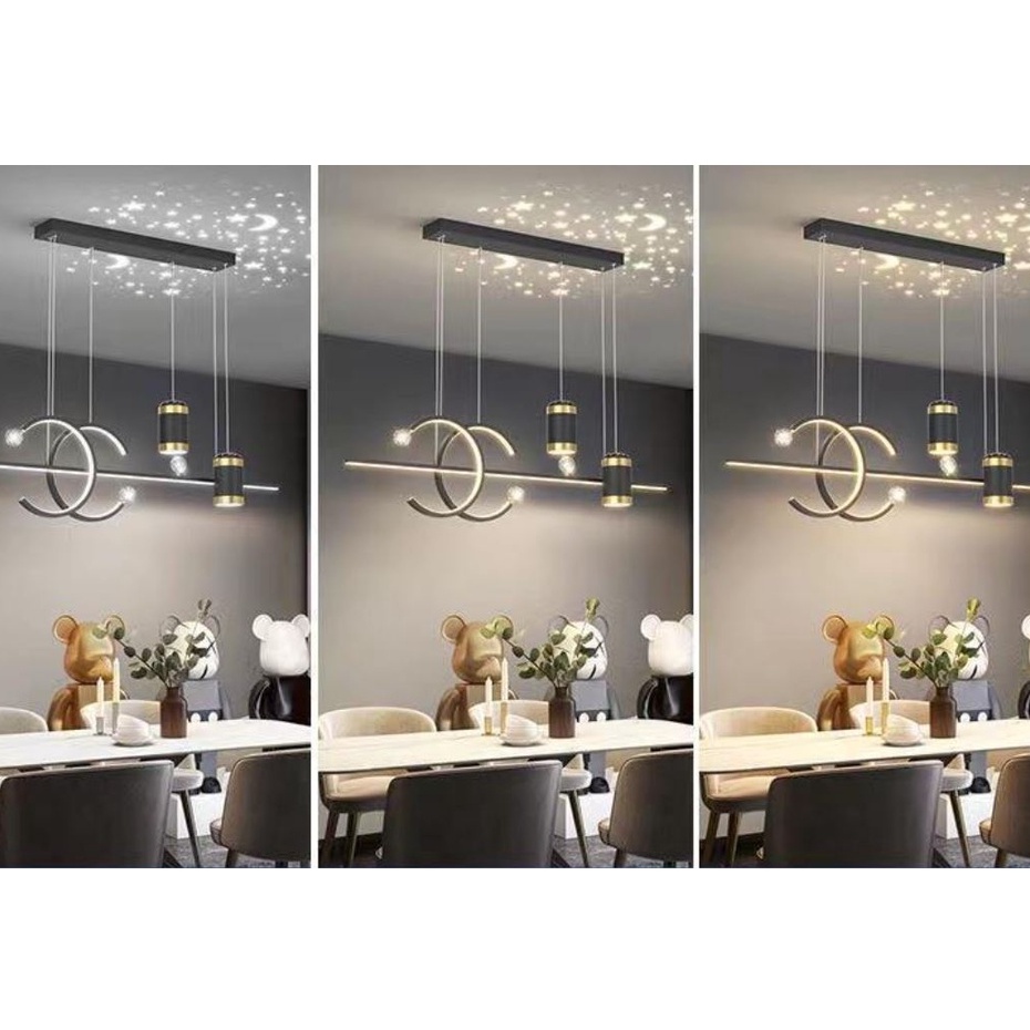 Đèn thả ZEL 3 chế độ ánh sáng kiểu dáng độc đáo trang trí nội thất sang trọng