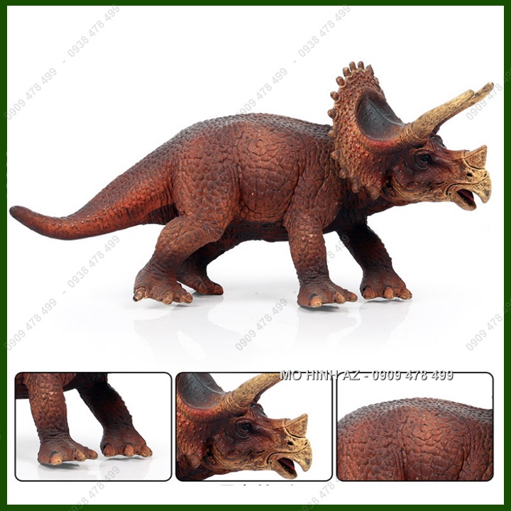 Mô Hình Khủng Long Tê Giác 3 Sừng Triceraptor - Nâu - 7736.5