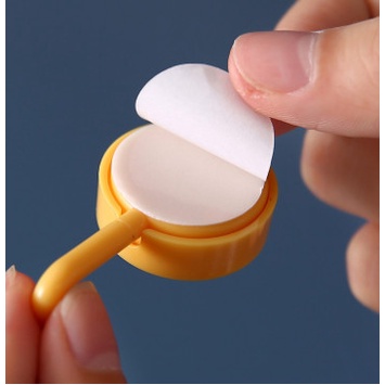 Vỉ 10 Móc dán tường nhựa tròn dính tường tròn nhiều màu