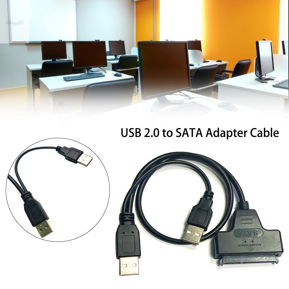 Ready in stock USB 2.0 to SATA Adapter Hard Drive Converter Cable Computer Hard Driver Connection Cable for PC Desktop Laptop