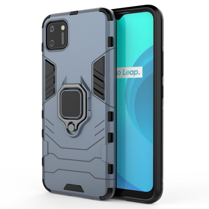 Ốp Điện Thoại PC + TPU Có Vòng Đỡ Kim Loại Cho OPPO Realme C55 C33 C35 C30 C30s C21Y C25Y C21 C25s C25 C11 C20 C12 C11 C15 C17