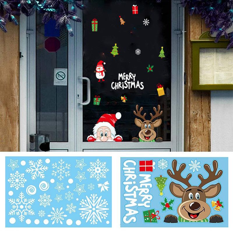 Decal Dán Cửa Kính Hoạ Tiết Giáng Sinh