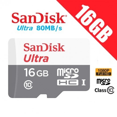 Thẻ nhớ MicroSDHC SanDisk Ultra 533X 16GB 80MB/s - Model 2017 (Trắng bạc)