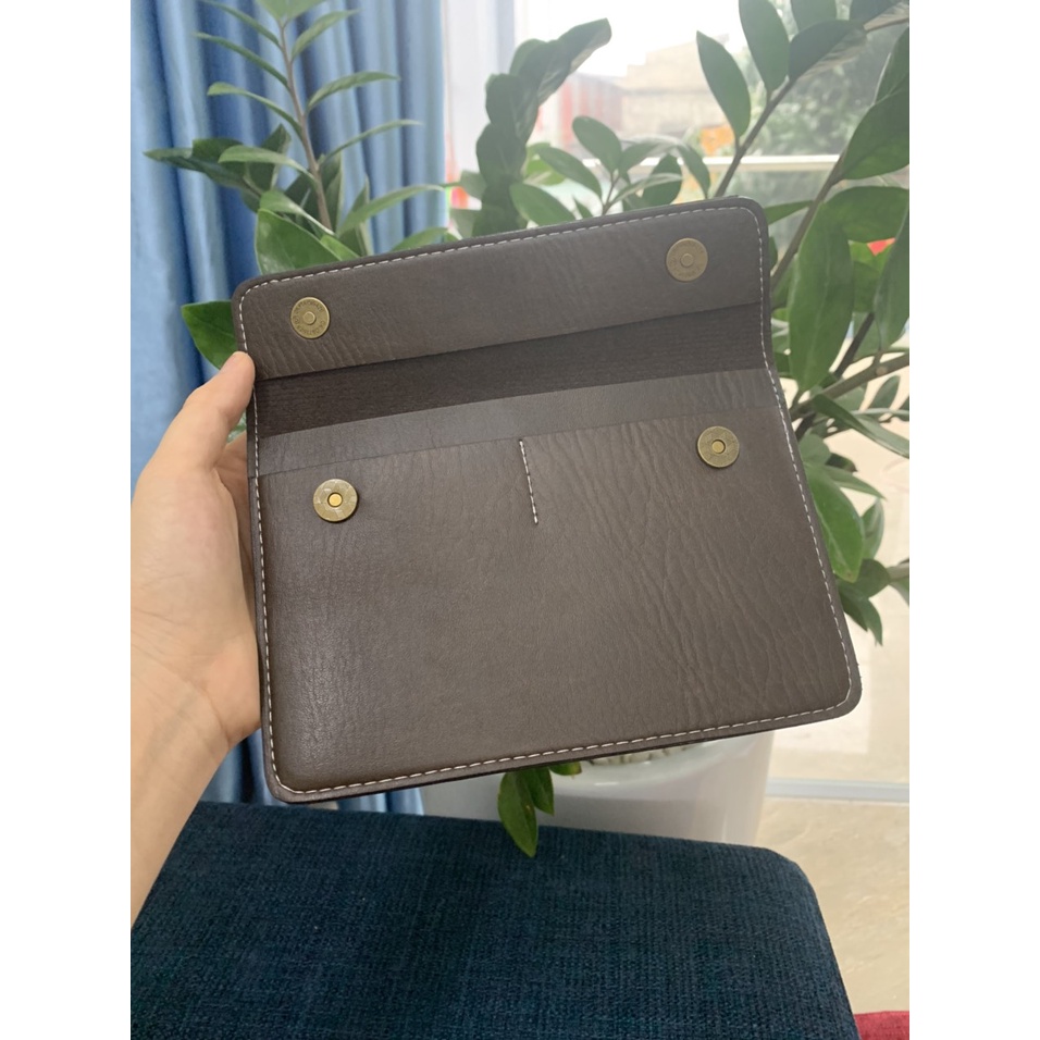 Ví da màu nâu đựng đăng kiểm, giấy tờ ô tô cao cấp - Bóp đựng giấy tờ xe hơi có logo các dòng xe