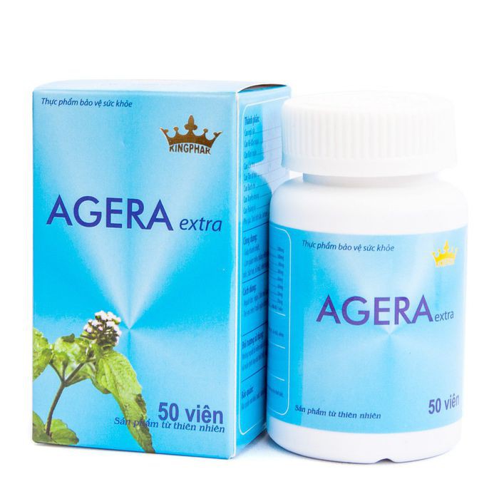 Agera Extra Kingphar - Hỗ Trợ Điều Trị Viêm Mũi, Viêm Xoang (Lọ 50 Viên)