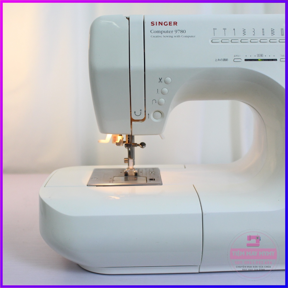 Máy May Gia Đình Mini Nhật Bản Singer Apricot 9780 Bền Đẹp Rẻ Không Kén Vải