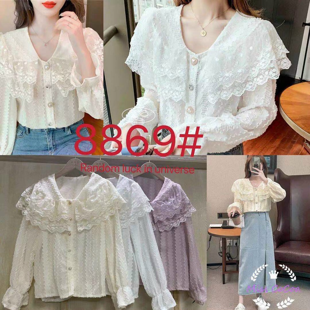 áo sơ mi kiểu tiểu thư tay bèo vai cánh tiên hàng QCCC TA03 | BigBuy360 - bigbuy360.vn