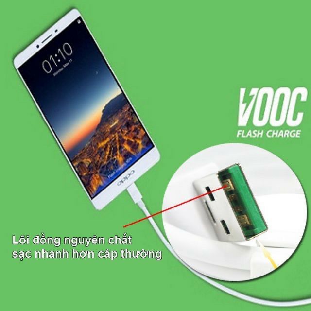 CÁP SẠC NHANH VOOC PHÙ HỢP CHO DÒNG OPPO ( BH 12 THÁNG )