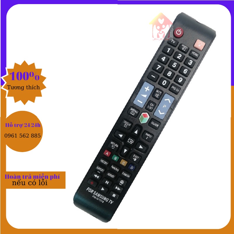 Điều khiển Tivi SAMSUNG smart dài-Sử dụng cho TV SAMSUNG dòng AU-Loại thường giá rẻ