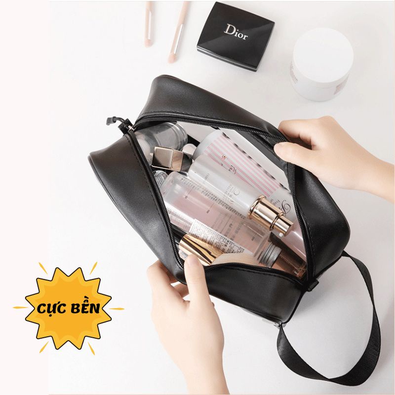 Túi đựng mỹ phẩm đồ du lịch WASHBAG không thấm nước, túi đựng đồ trang điểm trong suốt 3 size tiện lợi