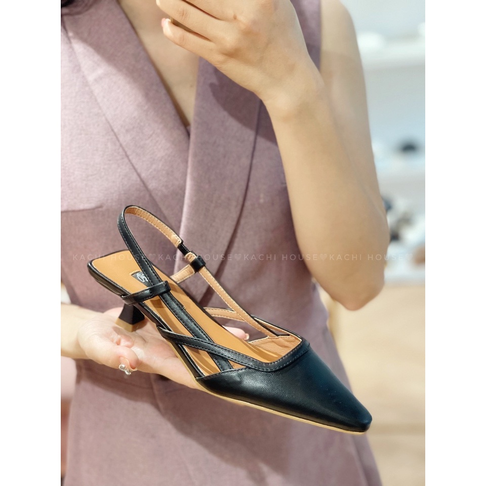 Giày quai sau gót nhọn 3p T36-2 - Kachi house