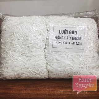 Lưới gôn bóng đá Lưới goal 7 người Rộng 6m cao 2.2m (1 bộ 2 bên gôn) Lưới cầu môn khung thành bóng đá phủi