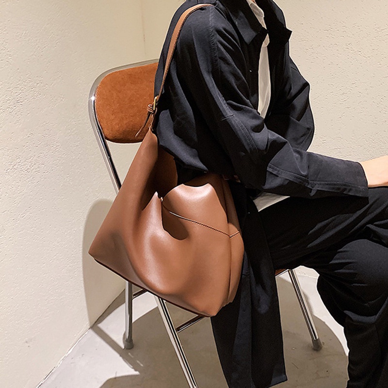 Túi Xách Da PU Sức Chứa Lớn Phong Cách Cổ Điển