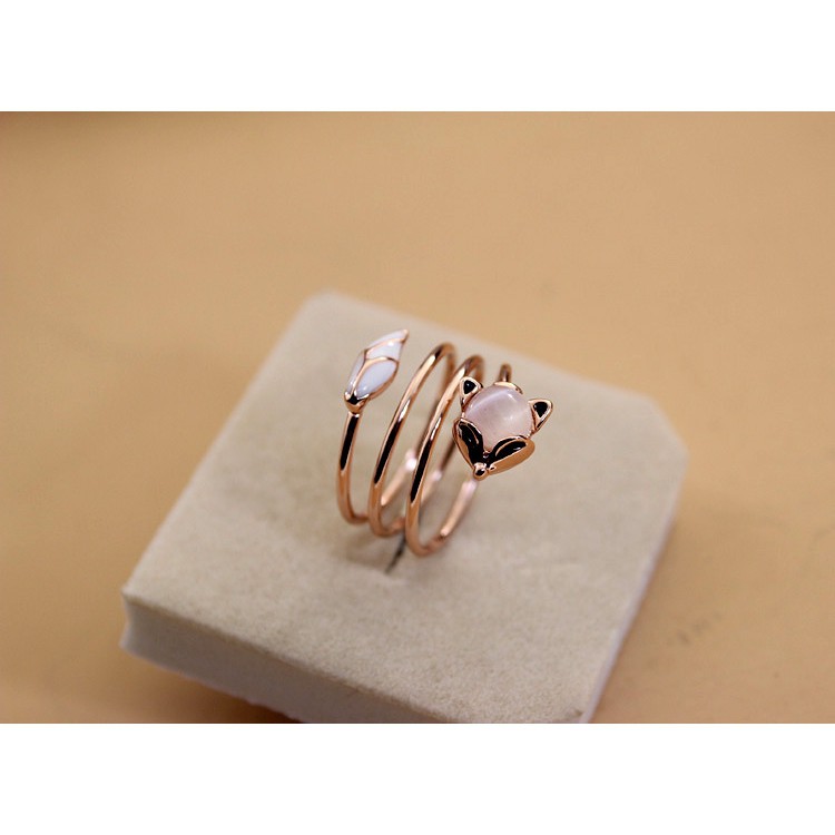 Nhẫn đeo tay bằng kim loại đính đá thời trang Hàn Quốc cho nữ