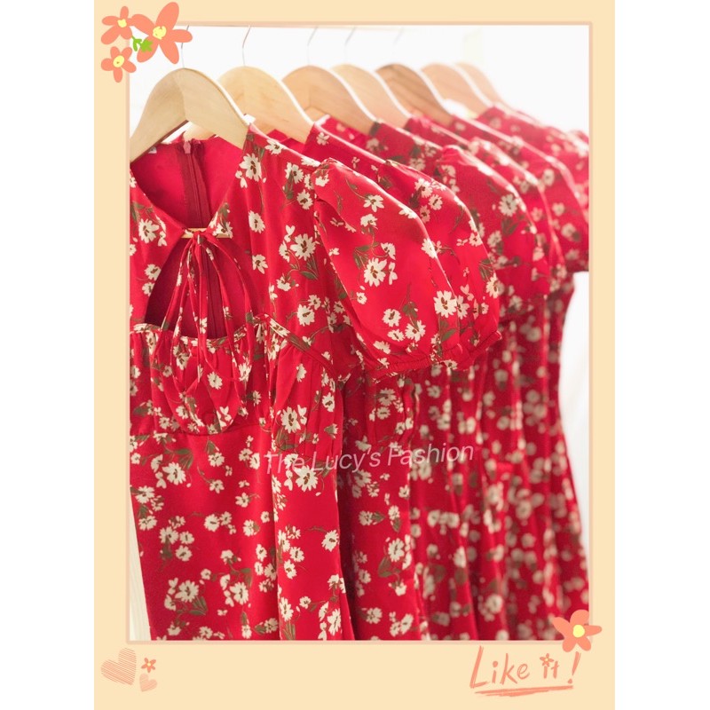 [ẢNH/ VIDEO THẬT] ĐẦM VÁY HOA ĐỎ KHOÉT NGỰC | BigBuy360 - bigbuy360.vn