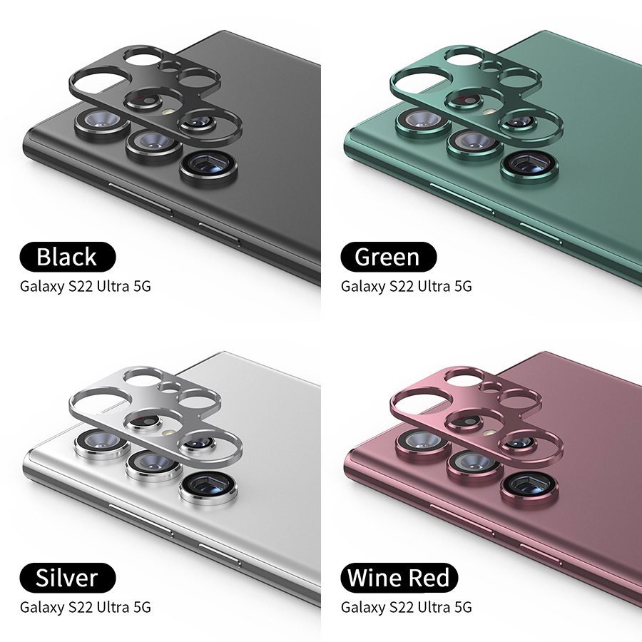 Vỏ bảo vệ camera kim loại cho điện thoại Cho Samsung Galaxy S22 Plus S22 Ultra S21 FE