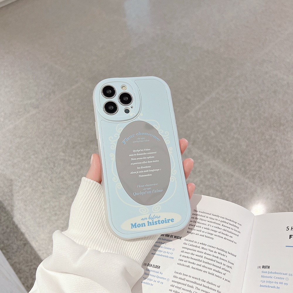 Ốp Điện Thoại Chống Sốc Tích Hợp Gương Trang Điểm Cho iPhone 11 12 13 Pro max mini XS max xr 7 8 se2020 plus