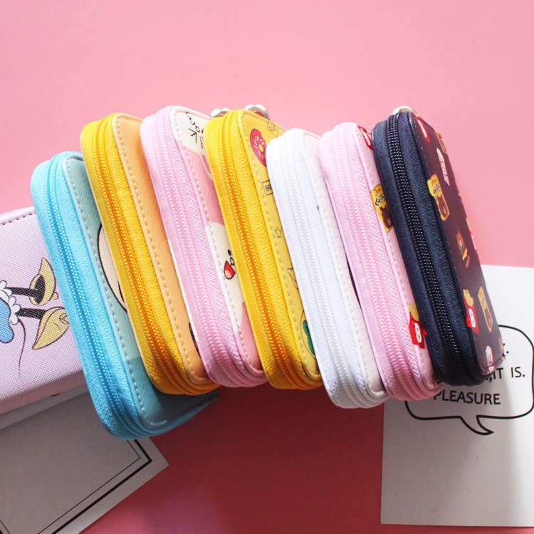 [20 Mẫu Siêu Xinh ] Bóp Ví Ngắn Nữ Cầm Tay Họa Tiết Hoạt Hình Line Gấu Brown Và Thỏ Cony Chống Xước Chống Nước | BigBuy360 - bigbuy360.vn