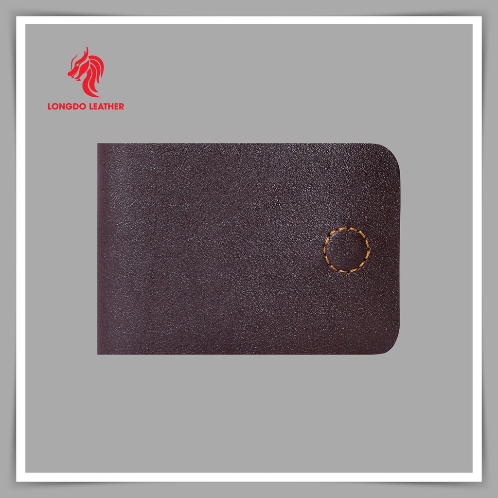 Ví sen 3 giảm giá da bò thật - Bảo hành 5 năm - Hàng chính hãng thương hiệu Longdo Leather