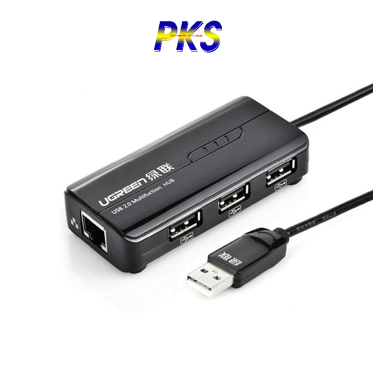 Bộ chuyển USB to LAN + Hub USB 2.0 - Hỗ Trợ Mi Box Ugreen 20264 - UG20264