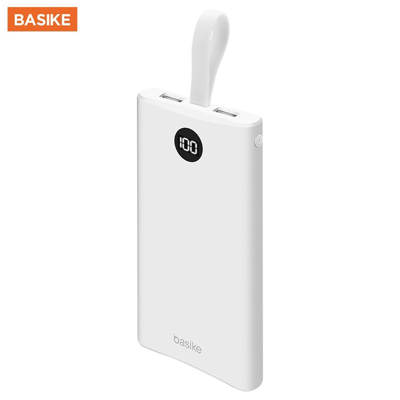 Sạc pin dự phòng BASIKE PH31 10000mah LED Đầu Ra Hai Cổng Kèm Theo Cáp Sạc