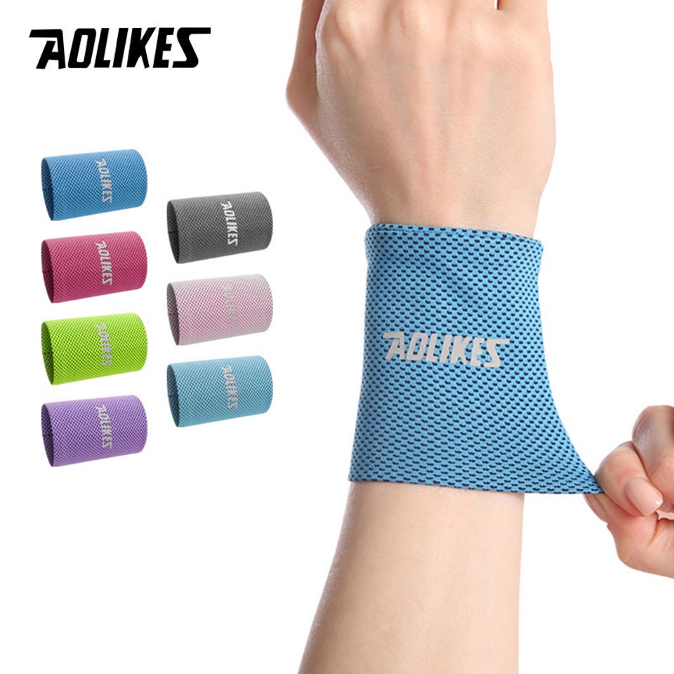 Cặp găng cổ tay AOLIKES hỗ trợ tập thể thao/ bóng chuyền/ yoga thoáng khí