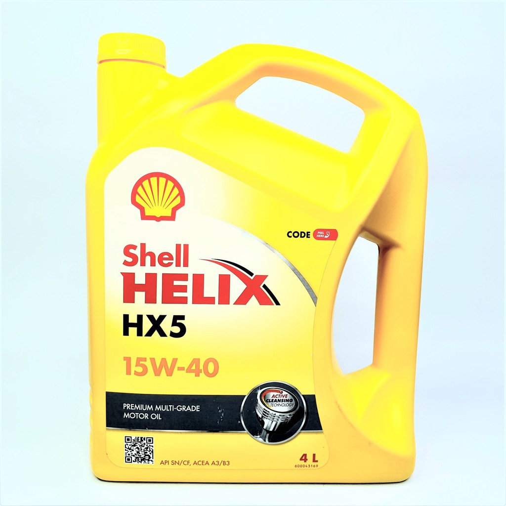 Nhớt động cơ ô tô máy xăng SHELL HELIX HX5 15W40 4 Lít