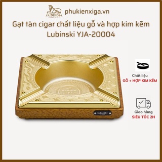 Gạt tàn xì gà Lubinski bằng kẽm và gỗ siêu đẹp biếu sếp (YJA-20004)