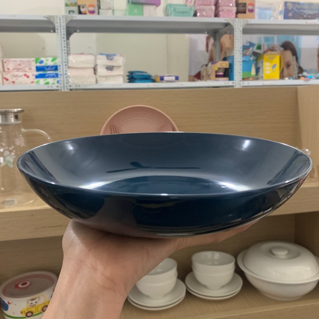 Combo 2 Đĩa pastel xanh sâu lòng 10inch ~ 24cm | BigBuy360 - bigbuy360.vn