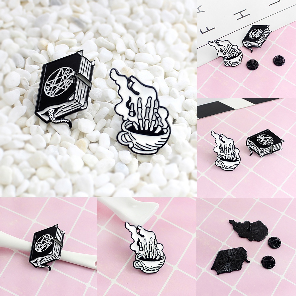 Huy Hiệu Cài Áo Hình Tách Cà Phê/Sách Thời Trang