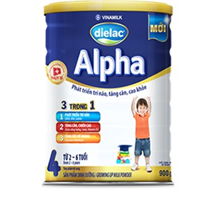 Sữa bột Vinamilk Dielac Alpha 4 900g (Hộp thiếc)